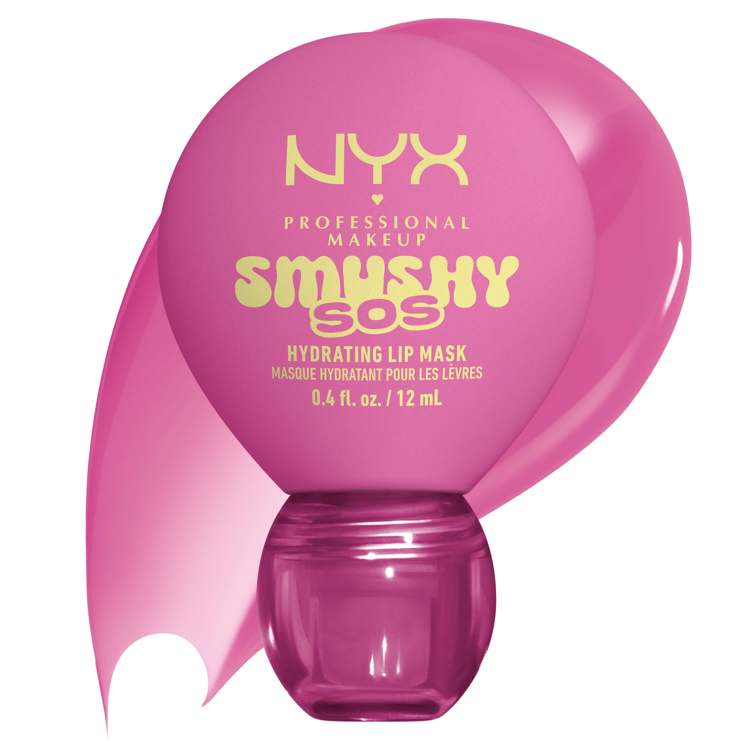 NYX Professional Makeup Smushy SOS Up to 12-Hour Hydrating Tinted Lip Treatment in Lavender Soother with glossy texture swatch