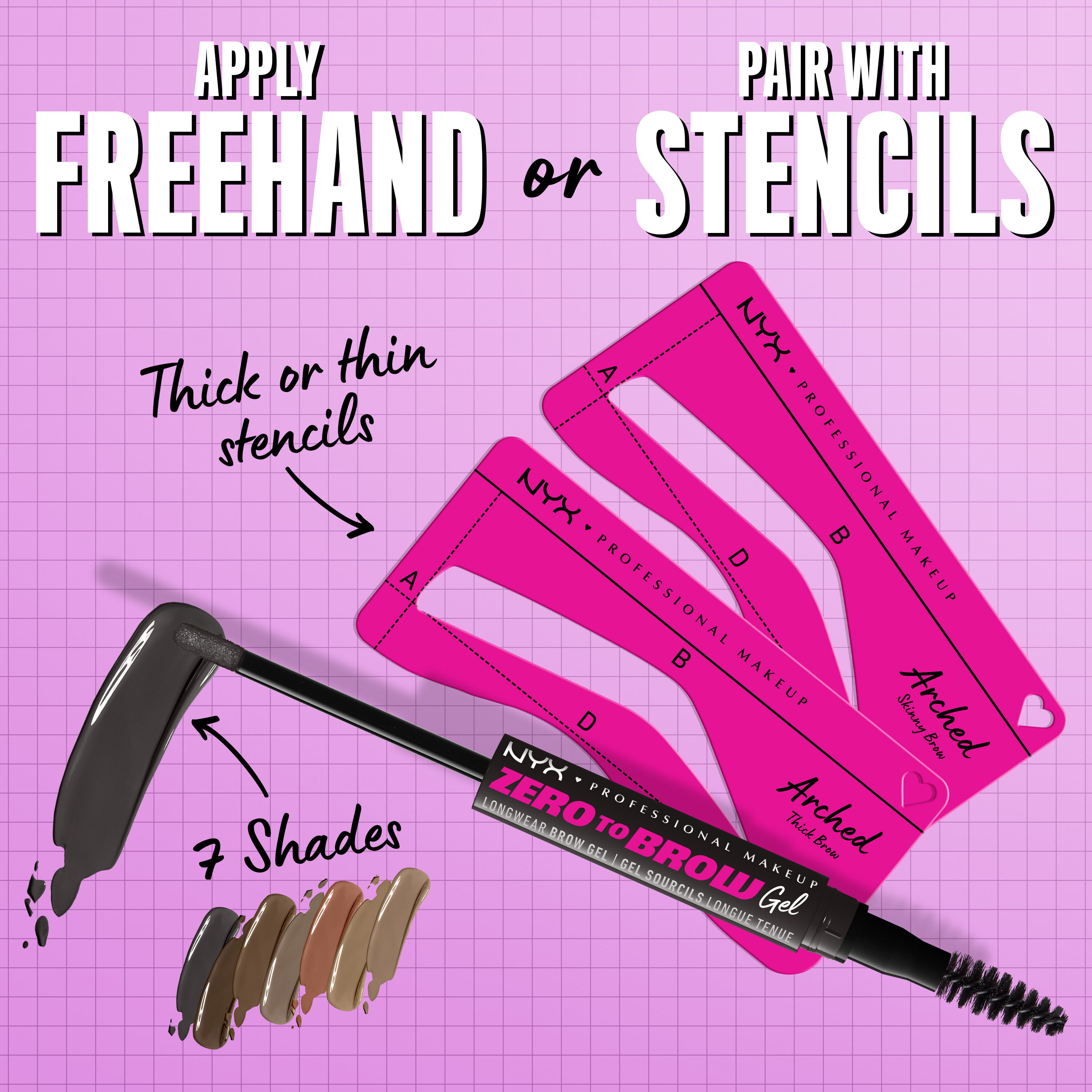 Zero-To-Brow Eyebrow Stencils