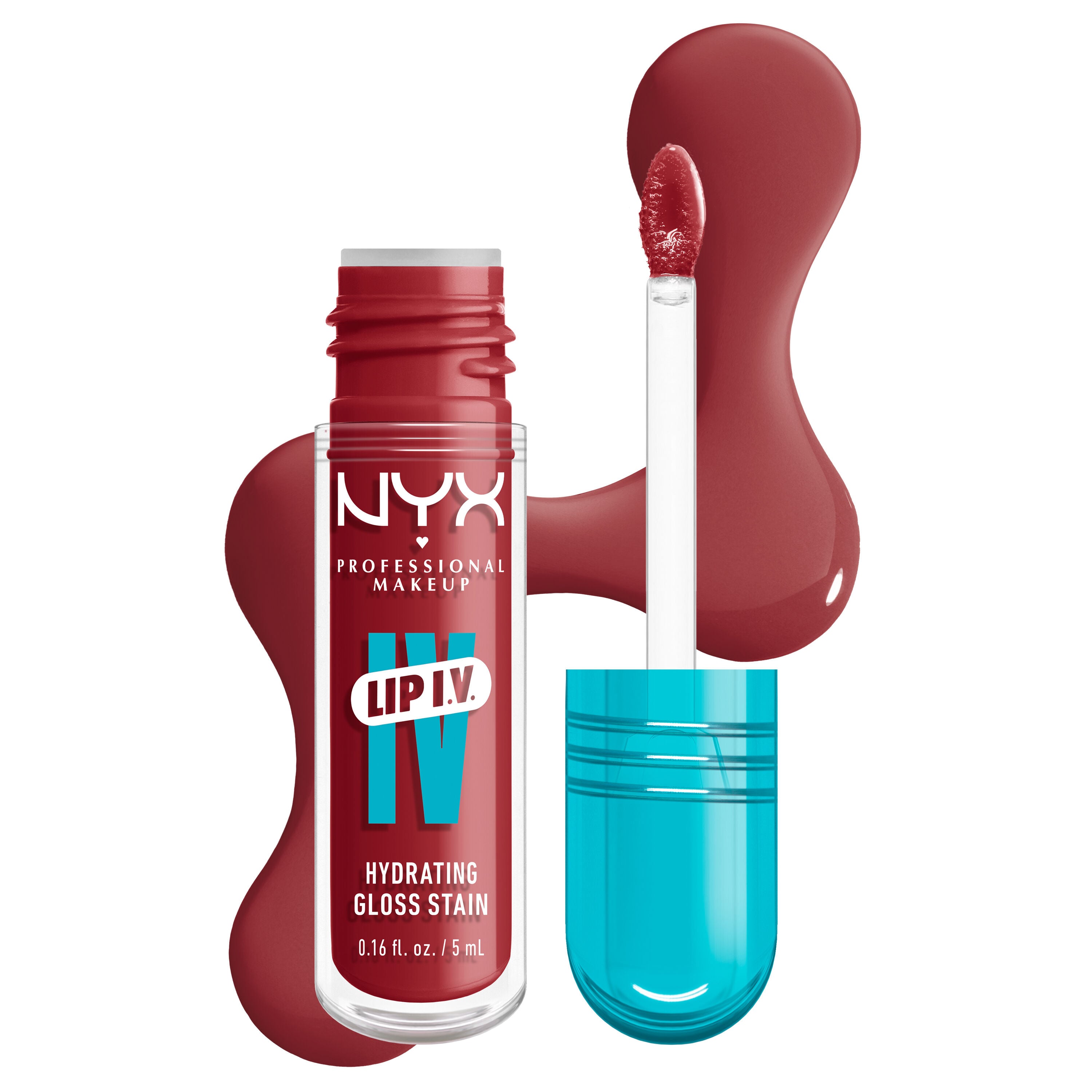 Lip I.V. Hydrating Lip Stain Gloss bottle and doe foot applicator