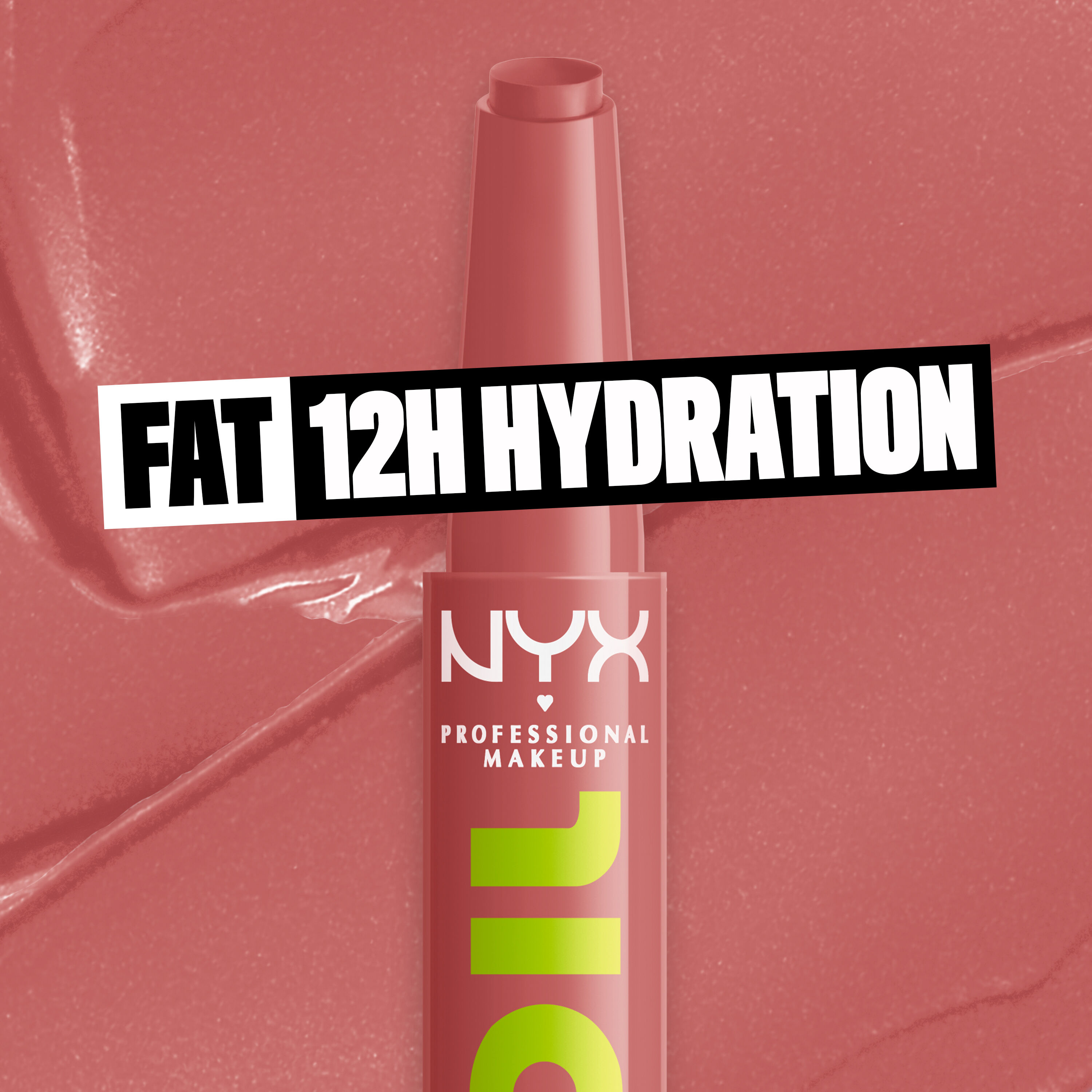 Close up of Fat Oil Slick Click in shade Caption This. Fat 12H Hydration