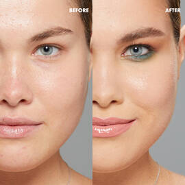 Makeup Setting Spray Mini - Dewy. Light Skin Before and After