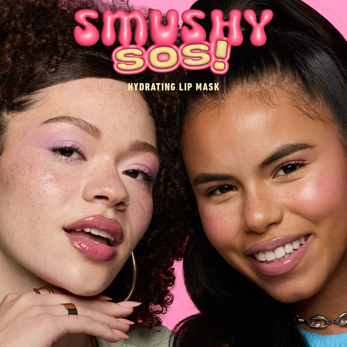 Heal dry, chapped lips with the NYX Professional Makeup Smushy SOS, a tinted lip treatment with up to 12HR hydration formulated with hyaluronic acid, sugar ceramides, jojoba oil, and mango oil. Available in 8 glossy scented shades.