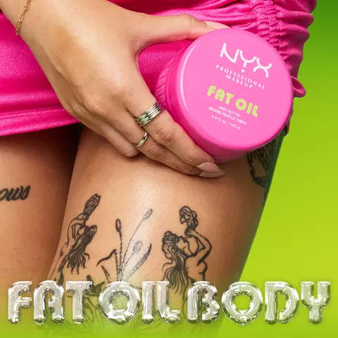 Swipe on Fat Oil Body Butter for instantly hydrated & bouncy-looking skin! Ultra-rich, vanilla-scented body butter for up to 24 hours of FAT hydration, FAT shine, and FAT bounce. Shop now.