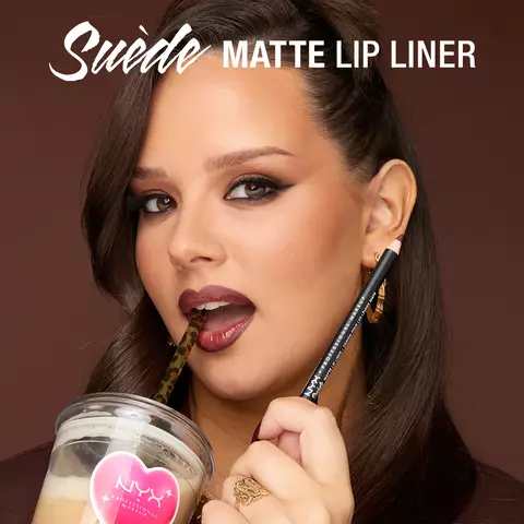 Define, shape, and perfect your lips with Suede Matte Lip Pencil by NYX Professional Makeup. This vegan and cruelty-free matte lip liner is designed to deliver precise, smooth application with rich, vibrant pigment.