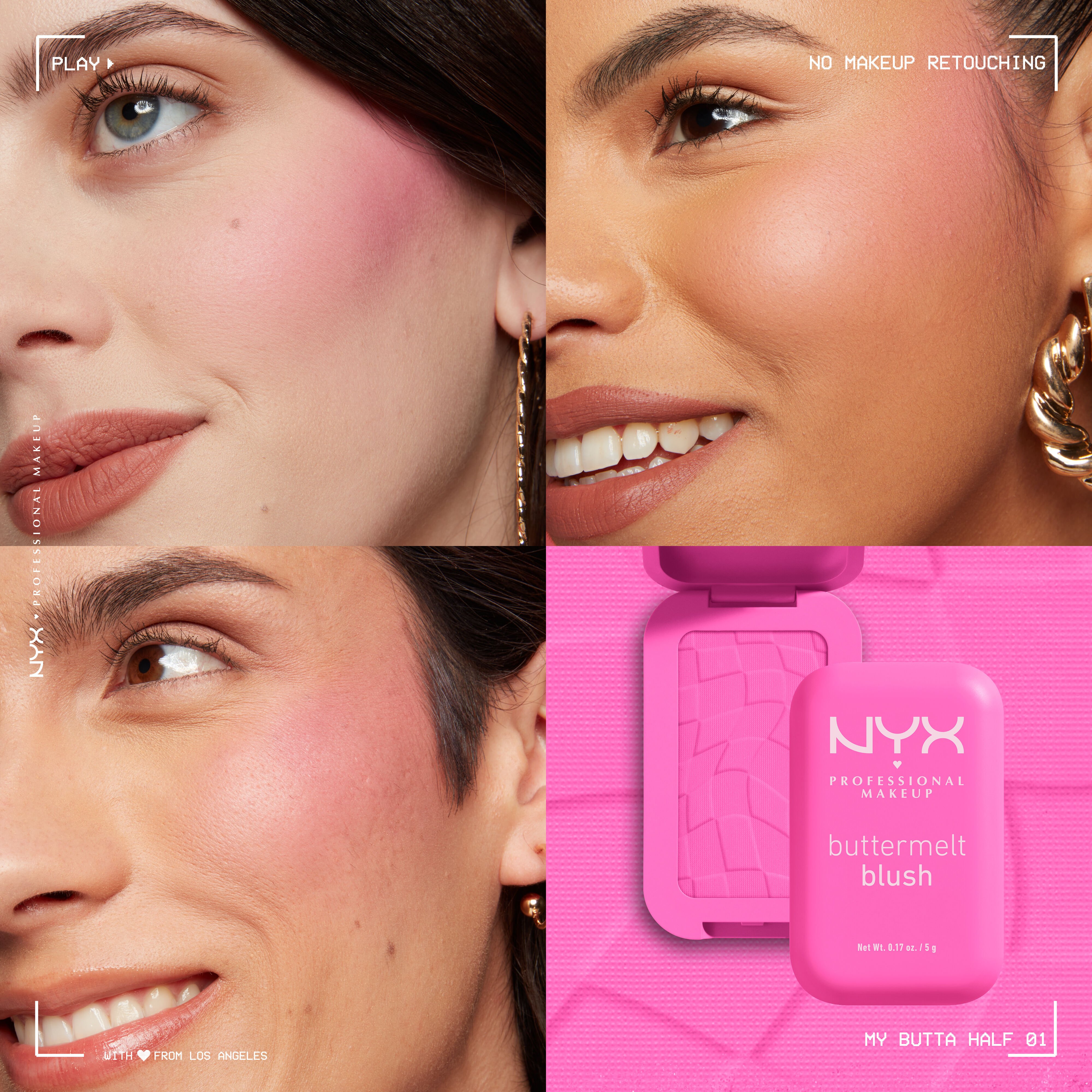 buttermelt blush shade grid