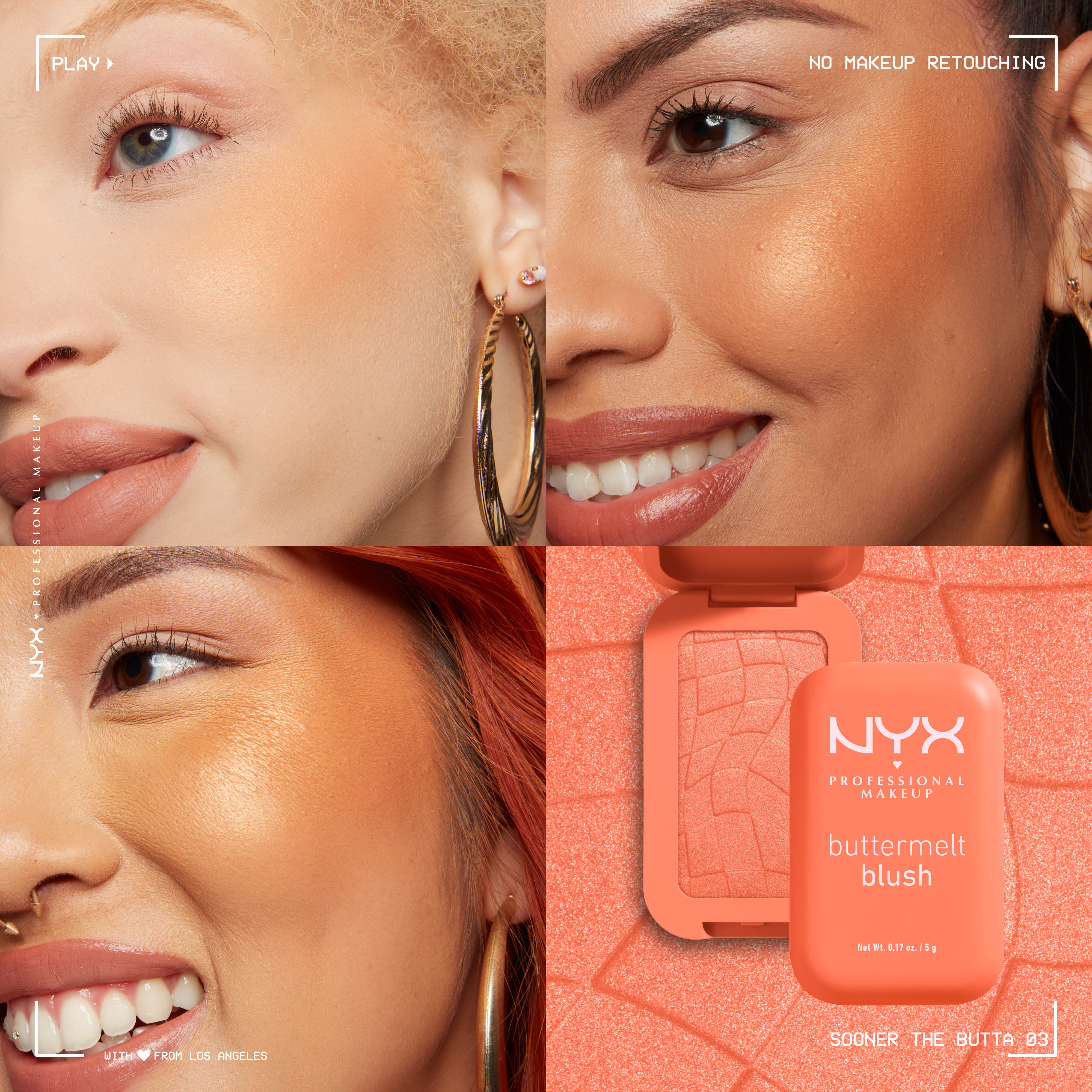 buttermelt blush shade grid