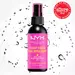 Plump Finish Setting Spray on white background with liquid beads, with Best of Beauty Allure badge