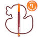 Duck Plump Plumping Lip Liner on white background with outline of cartoon duck