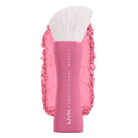 packshot of buttermelt blush brush with swatch