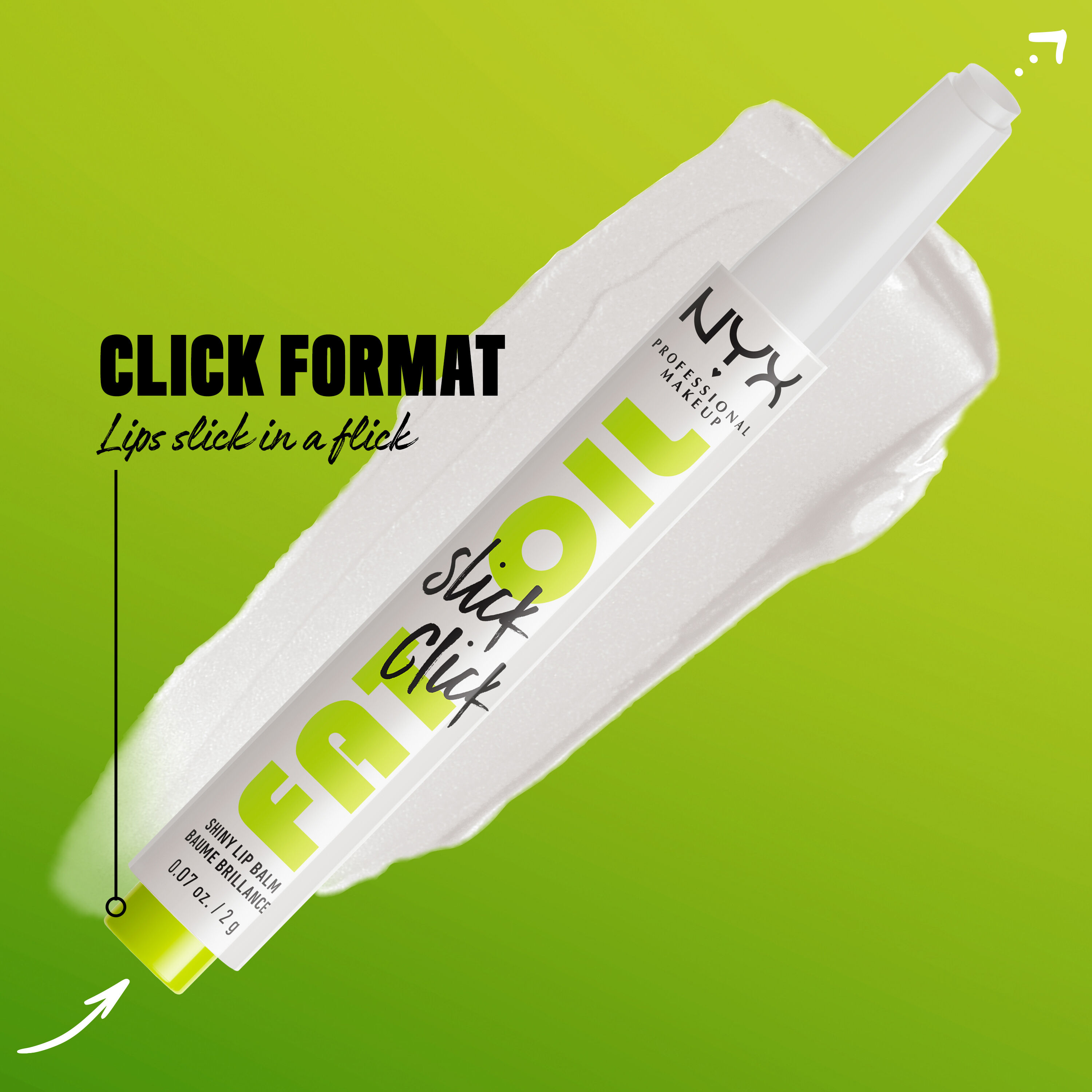 Fat Oil Slick Click in shade Going Live. Click Format. Lip slick in a flick.