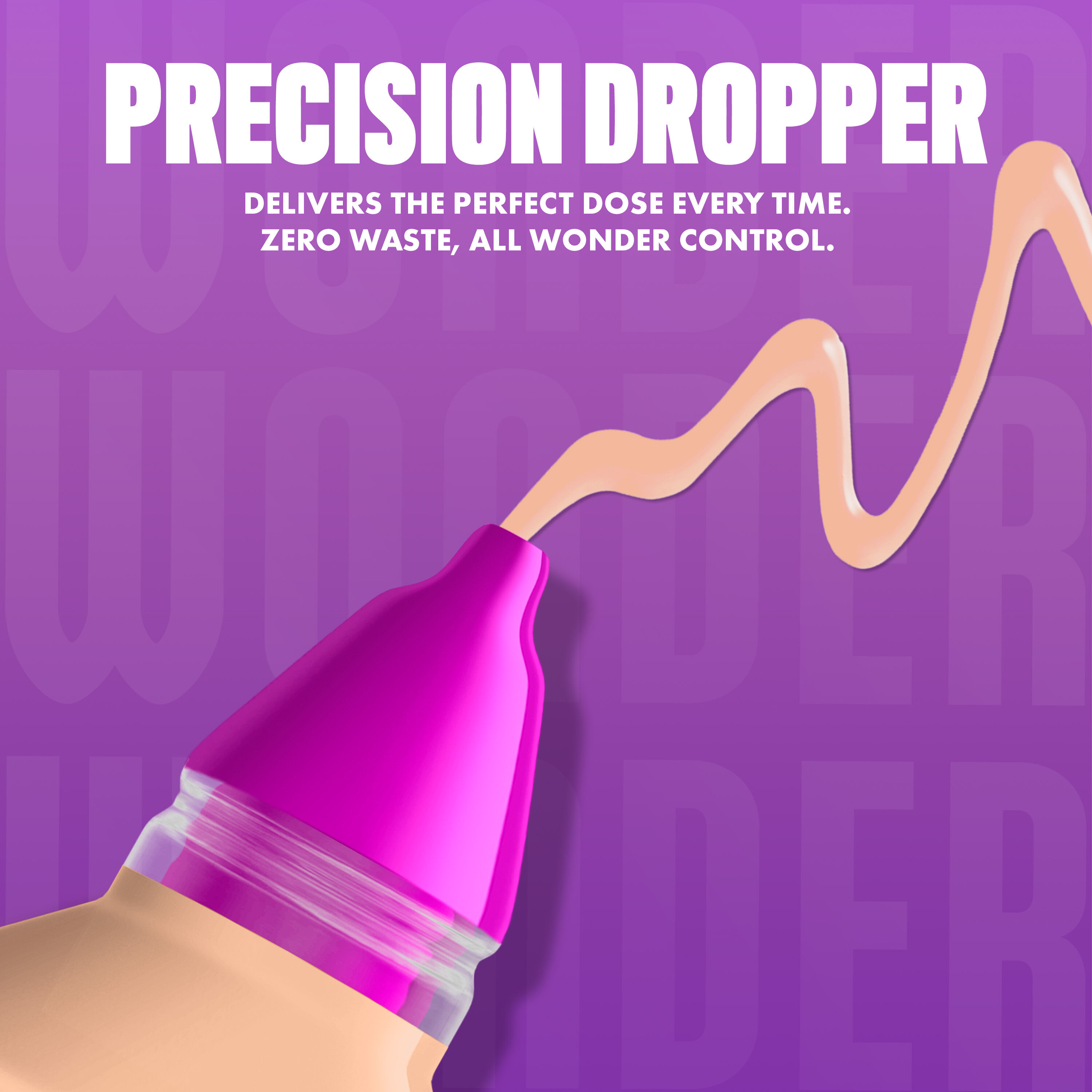 NYX Make ’Em Wonder Foundation in shade 06 Light is releasing a smooth, light-toned foundation with text  “Precision Dropper.”