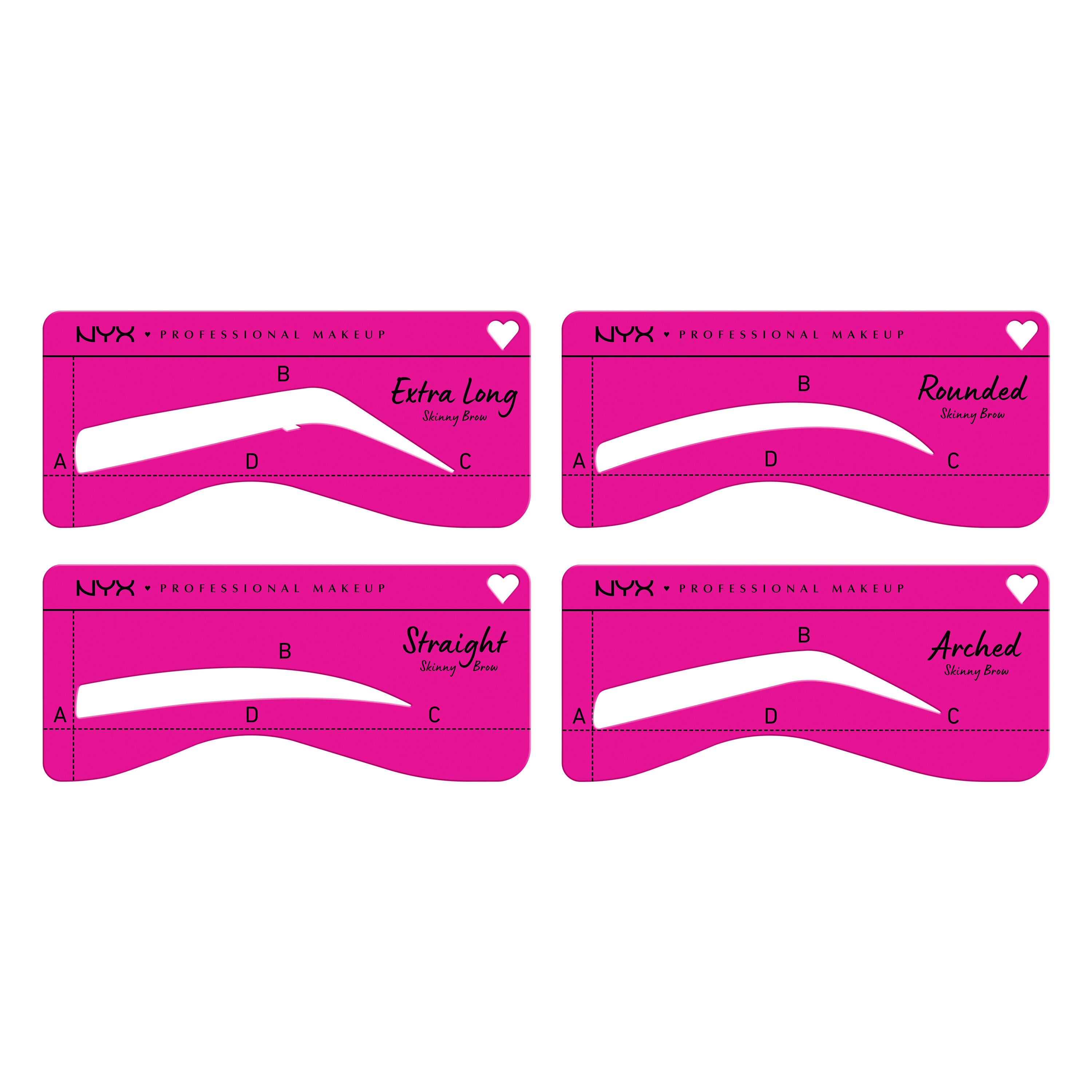 Zero-To-Brow Eyebrow Stencils
