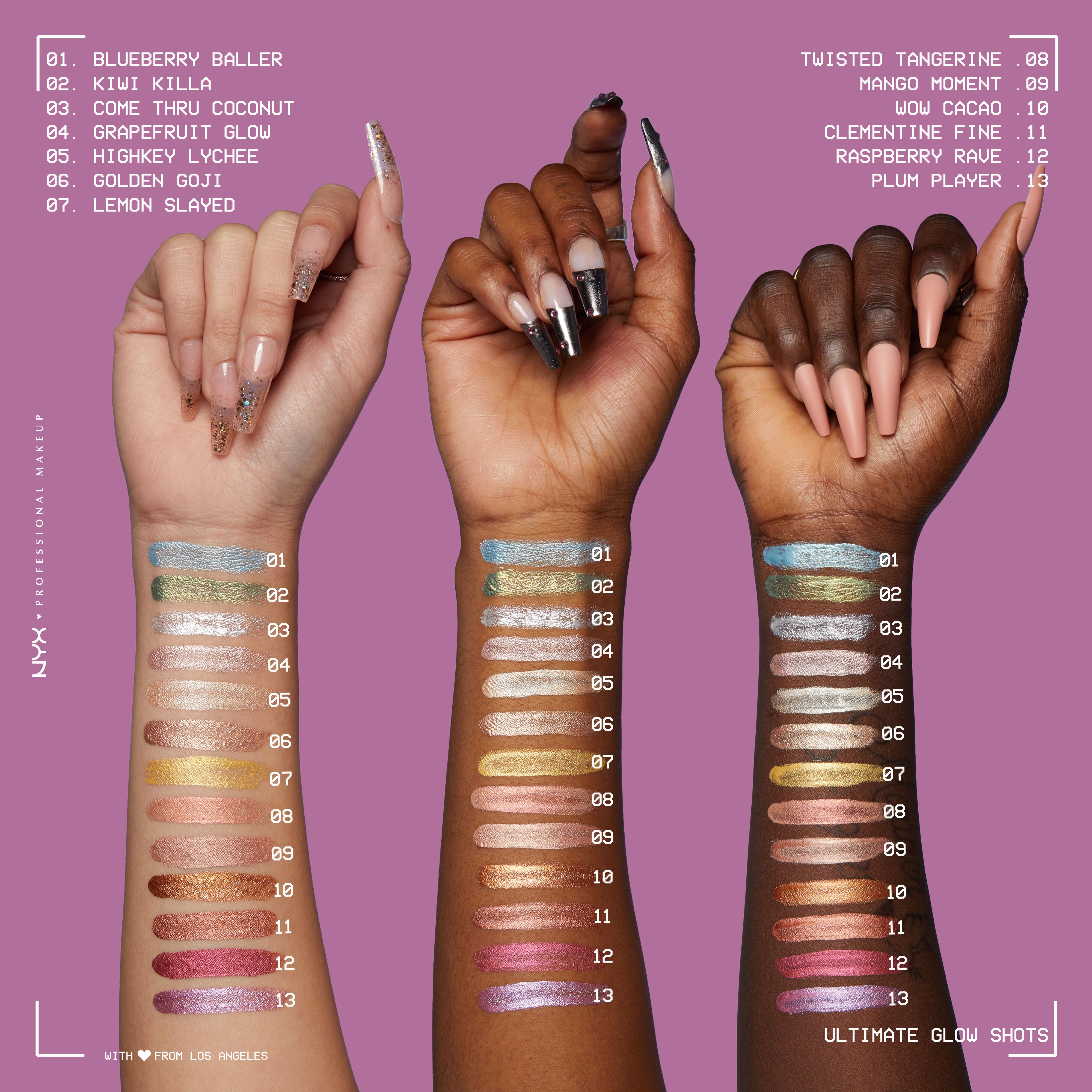 Ultimate Glow Shots on different skin tones
