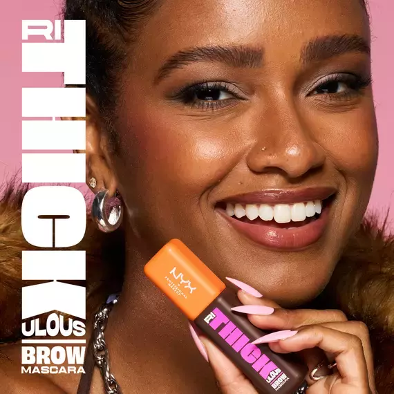 Rithickulous Brow is a buildable volume brow mousse for up to 3X thicker-looking brows. 8 flake-proof shades, biotin, up to 24H wear. By NYX Professional Makeup.