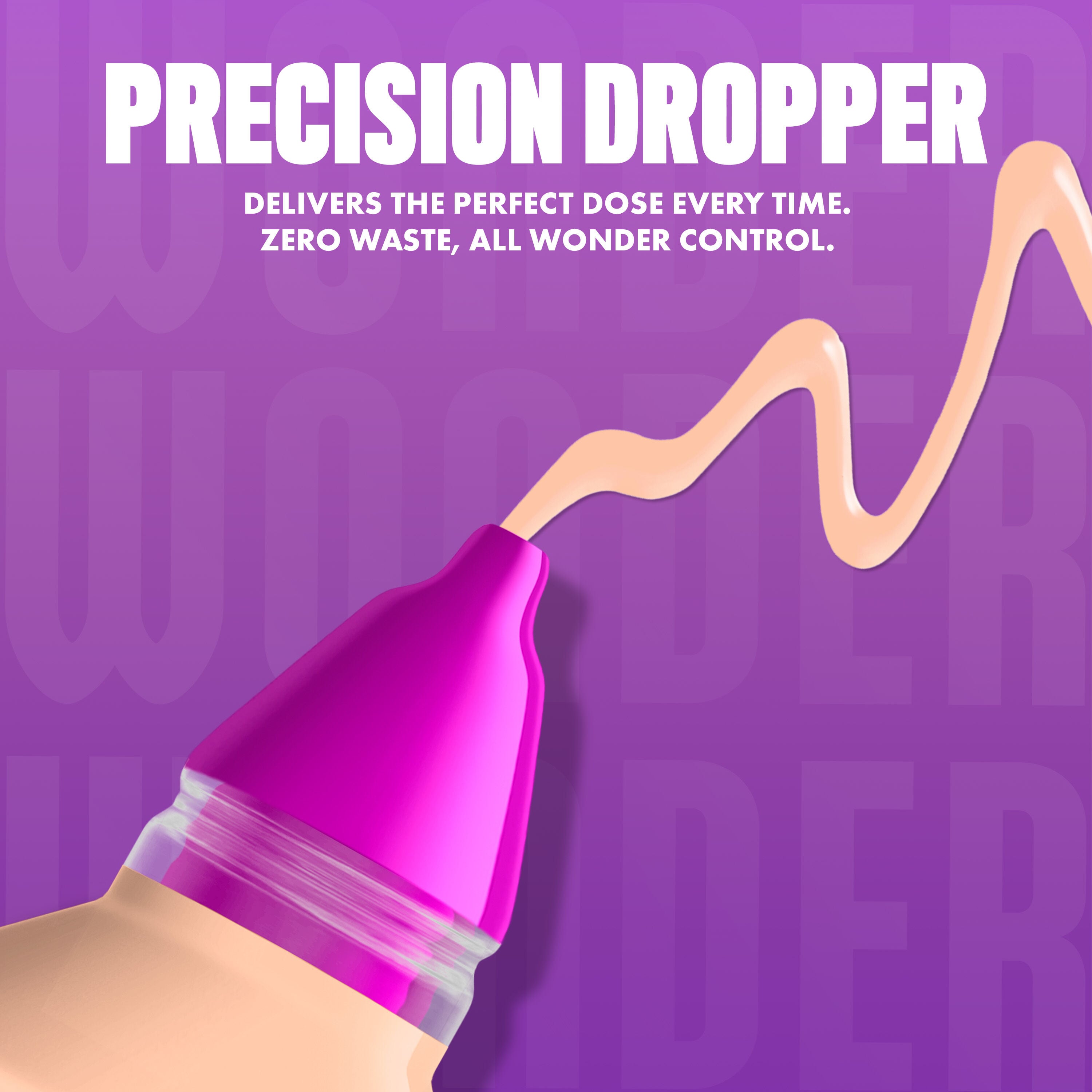 NYX Make ’Em Wonder Foundation in shade 02 Fair Porcelain is releasing a smooth, fair porcelain-toned foundation with text  “Precision Dropper.”