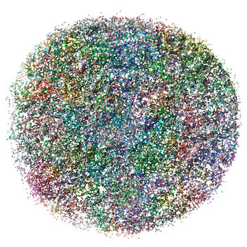 Face and body glitter up close