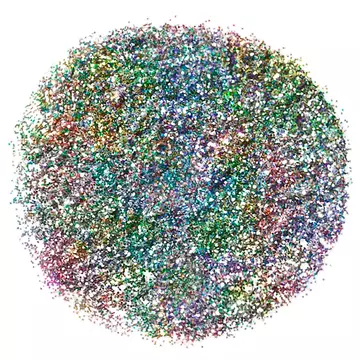 Face and body glitter up close