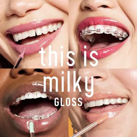Get an ultra-glossy and shiny lip with NYX's This is Milky Gloss Milkshake lip gloss. It comes in 12 shades and vegan flavors for 12 hours of hydration.