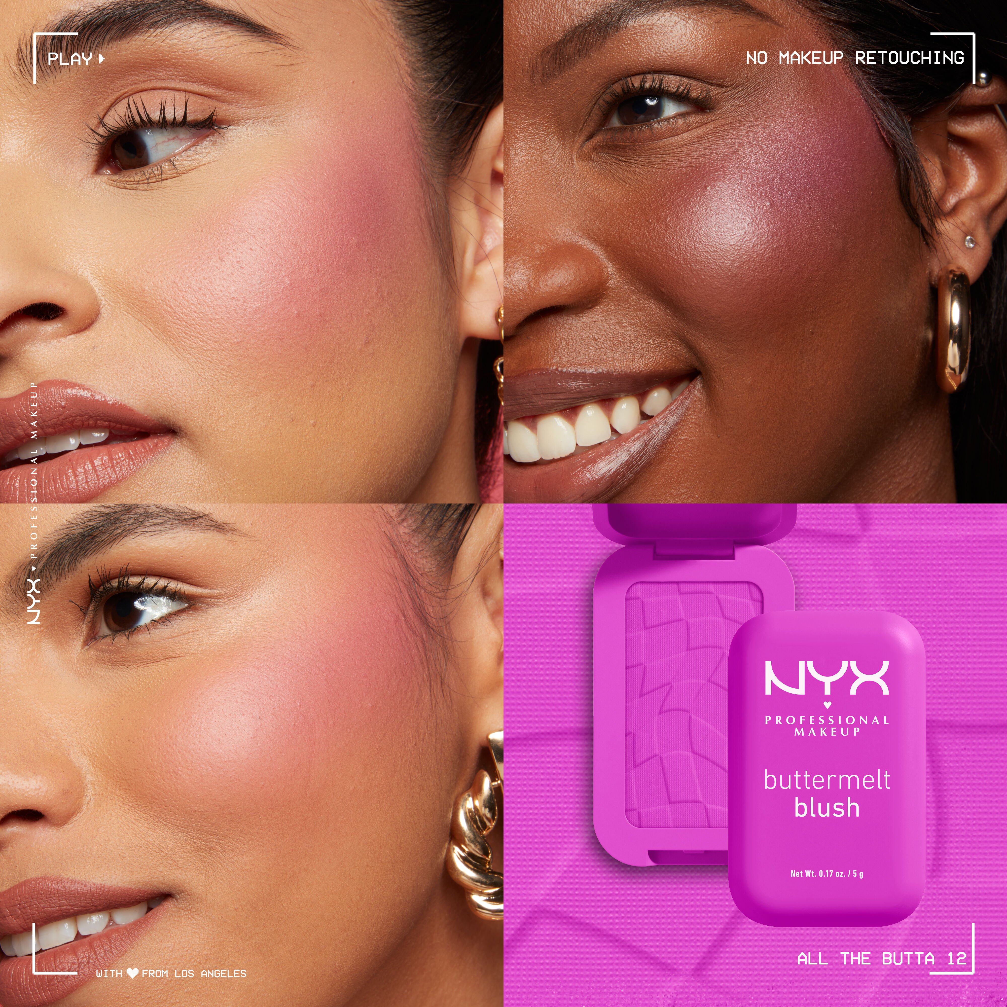 buttermelt blush shade grid