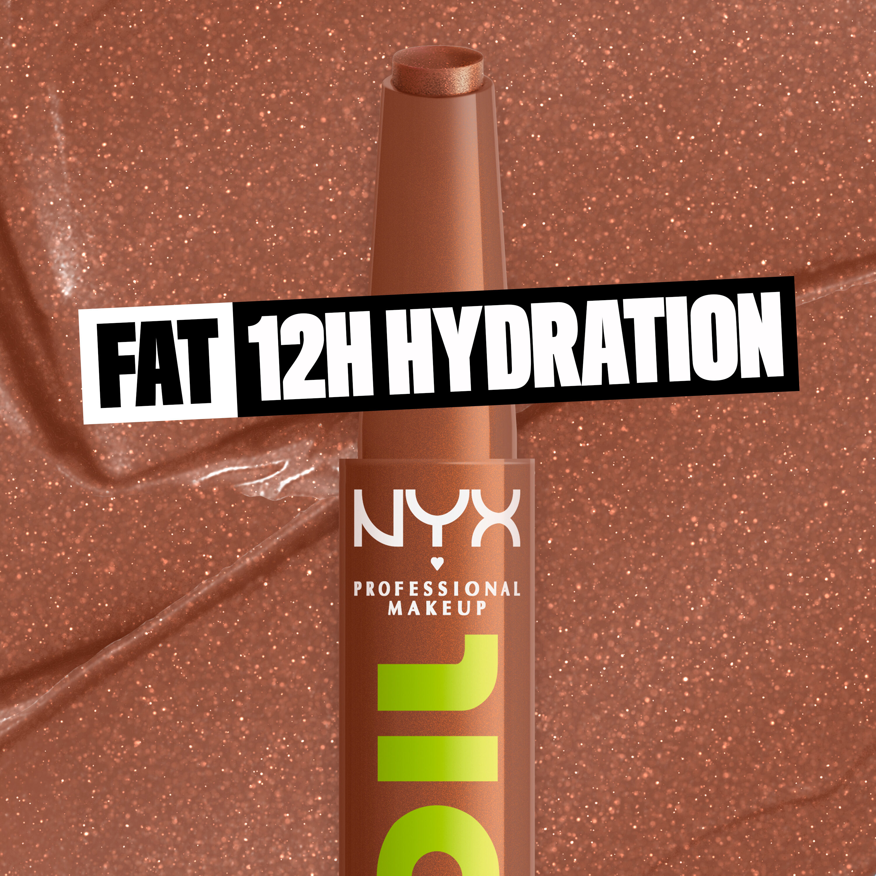 Close up of Fat Oil Slick Click in shade Feedworthy. Fat 12H Hydration