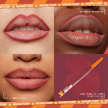 Duck Plump Plumping Lip Liner on lips of three different skin tones