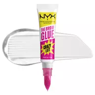 NYX Professional Makeup The Brow Glue Crazy Lift product packshot on white background with clear product texture swatch