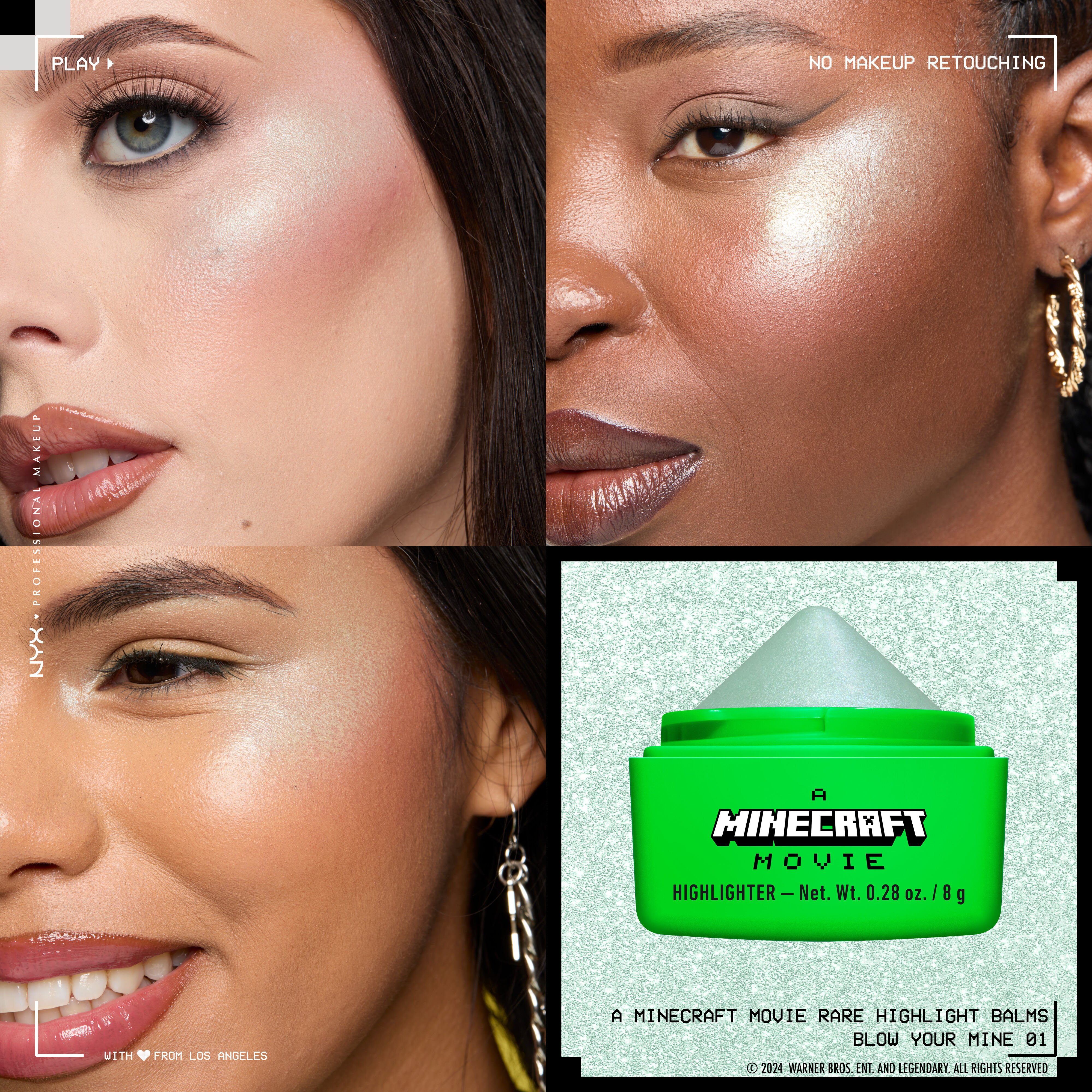 【送料無料/即納】  A MINECRAFT MOVIE Rare Highlighter Balms | NYX Cosmetics チーク