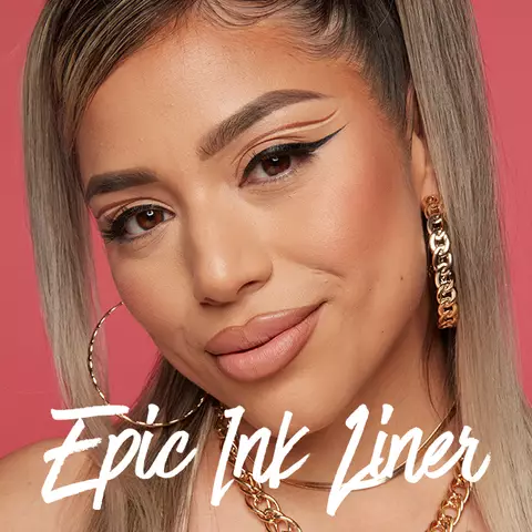 Create matte & glitter liner looks with Epic Ink Liner. This brush-tip waterproof liquid liner pen creates precise lines that last, now in 15 shades. Shop now!