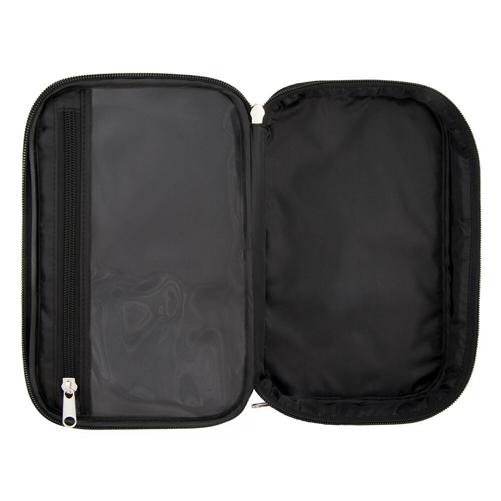 Black Large Double Zipper Makeup Bag NYX Professional Makeup