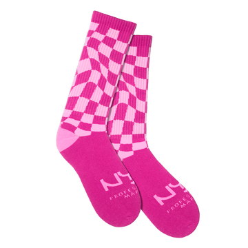 SOFT N' SMUSHY PINK CHECKERED SOCKS