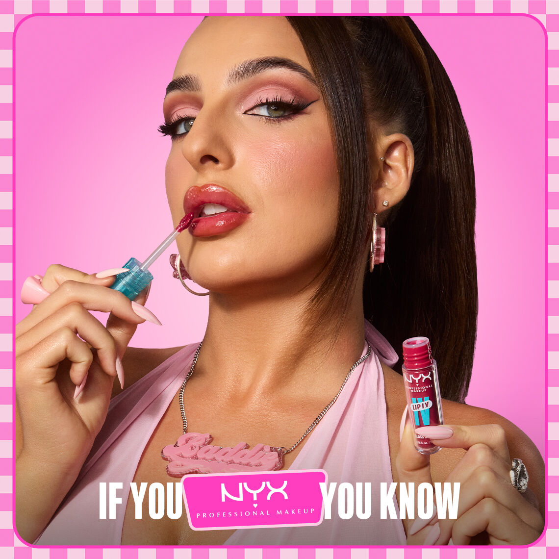 Meet our Stain & Shine Duo, NYX #1 gloss stain lip combo, served wet. Line with Line Loud Lip Liner for smudge resistant color. Gloss it with Lip I.V. for a stained, wet shine. Shop now.