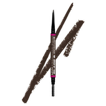 Blade & Shade Nano Brow Pencil on white background with color swatch
