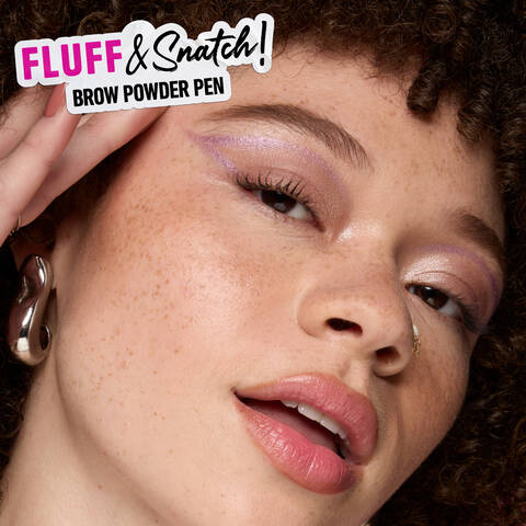 Fluff & Snatch! Brow Powder Pen from NYX Professional Makeup creates soft, fluffy brows with a cream-to-powder formula. Fill sparse areas, blend easily, and enjoy up to 24-hour wear.
