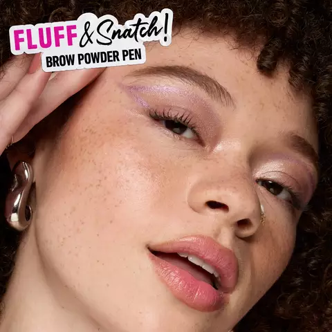 Fluff & Snatch! Brow Powder Pen from NYX Professional Makeup creates soft, fluffy brows with a cream-to-powder formula. Fill sparse areas, blend easily, and enjoy up to 24-hour wear.