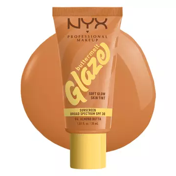 Buttermelt Glaze Skin Tint with SPF 30 with color swatch on white background