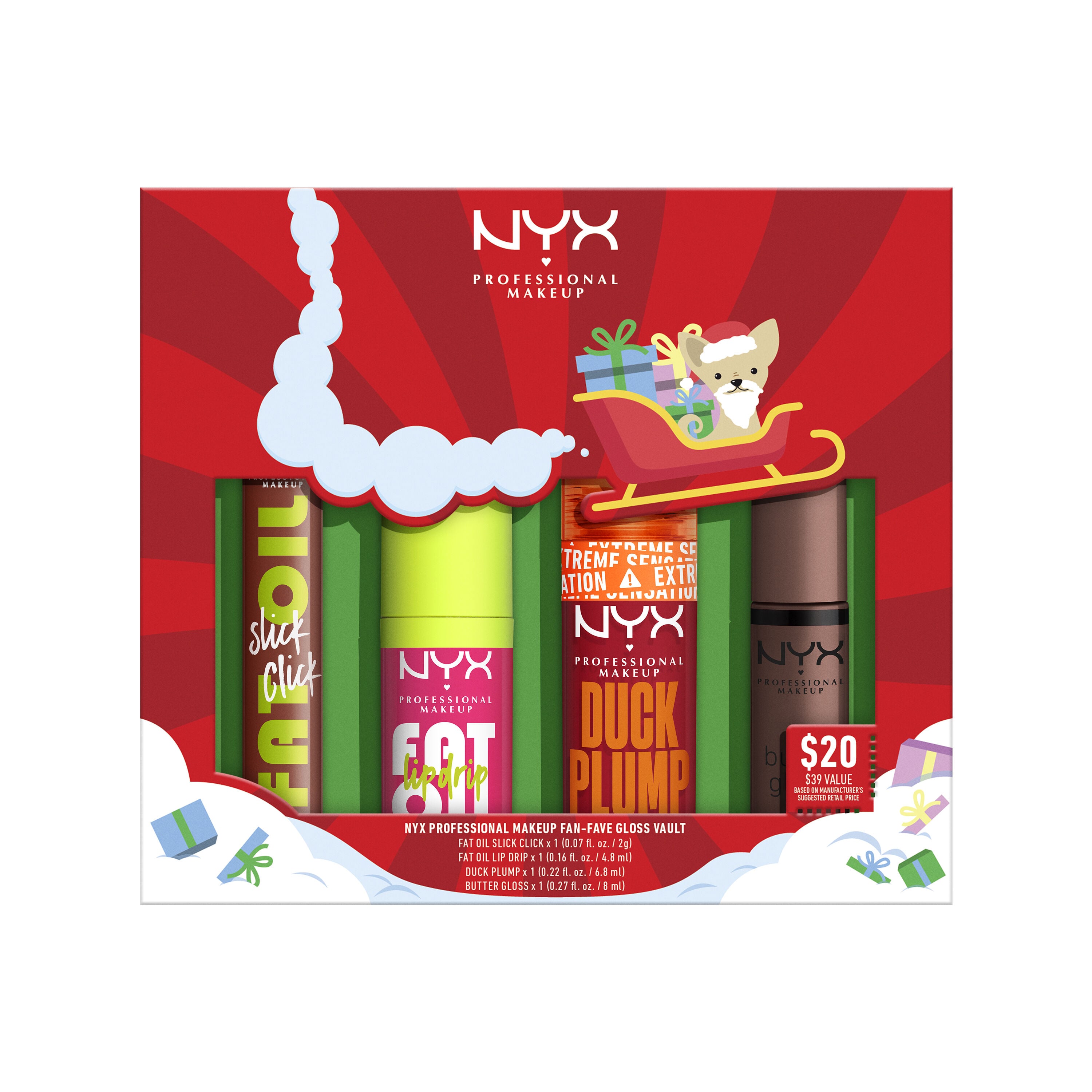 Fan-Fave Gloss Gift Set packshot with swatches