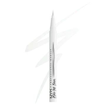 NYX Professional Makeup Party Animals Epic Ink Liner in Phantom Lines, a white eyeliner pen shown with white line swatches.