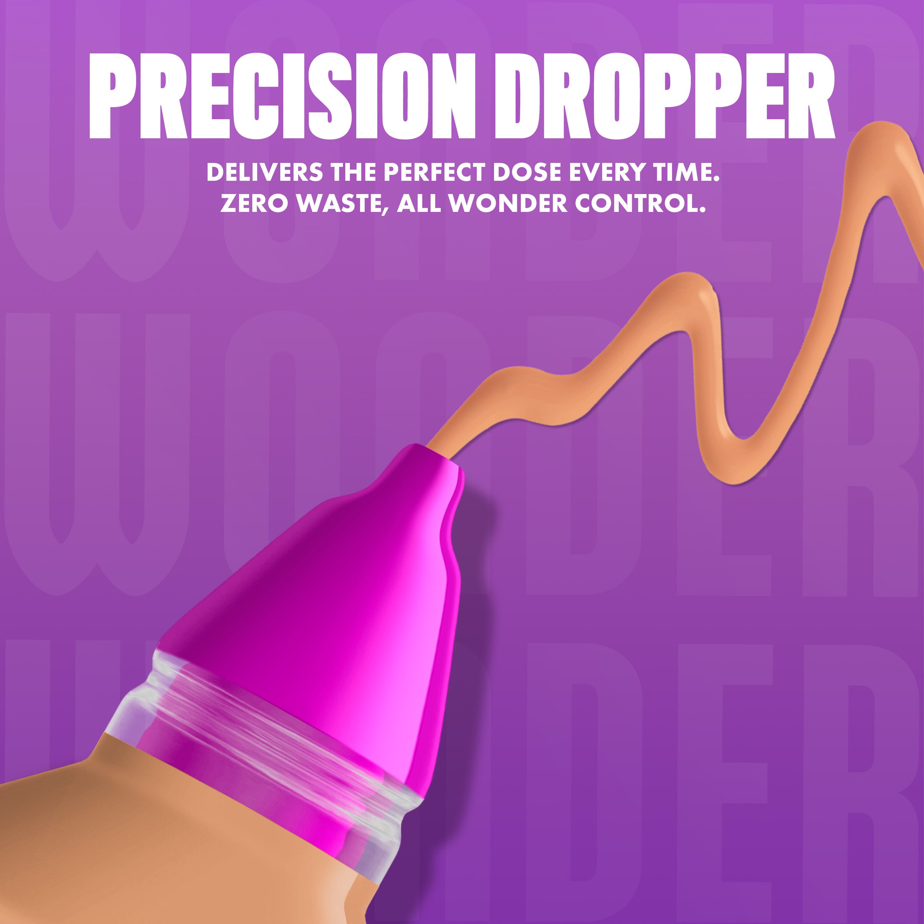 NYX Make ’Em Wonder Foundation in shade 17 Medium Olive is releasing a smooth, medium olive-toned foundation with text  “Precision Dropper.”