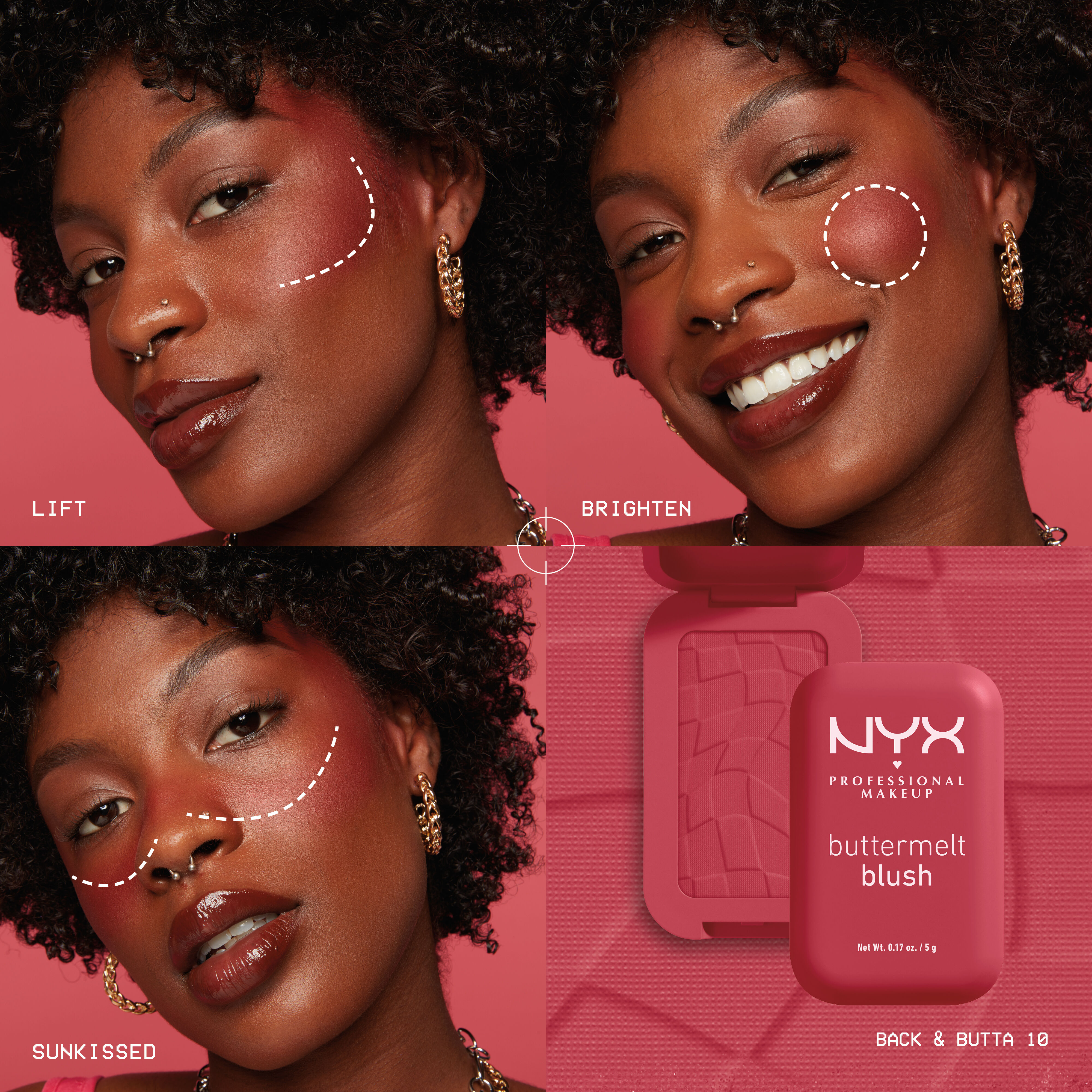 buttermelt blush shade grid