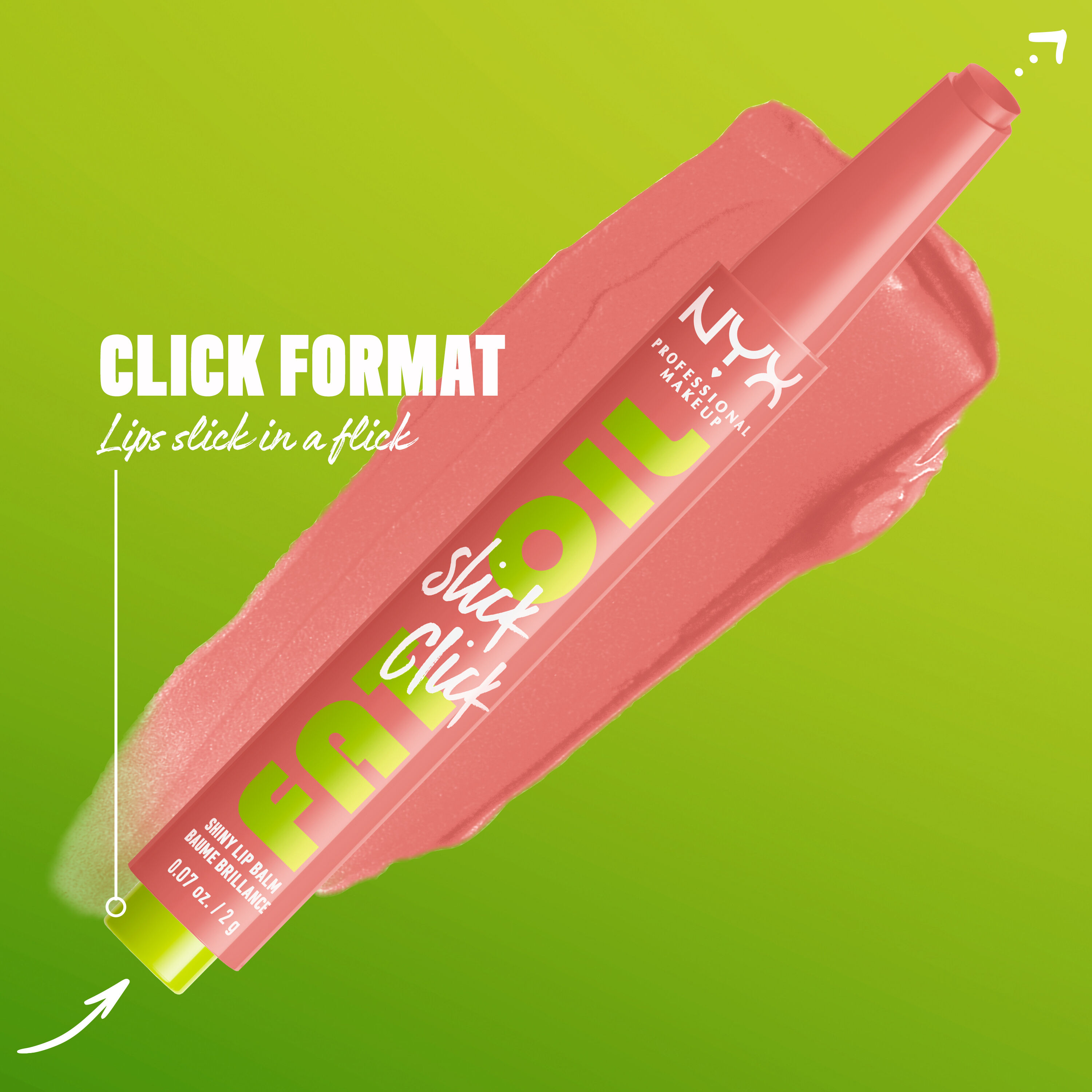 Fat Oil Slick Click in shade Story or Post. Click Format. Lip slick in a flick.