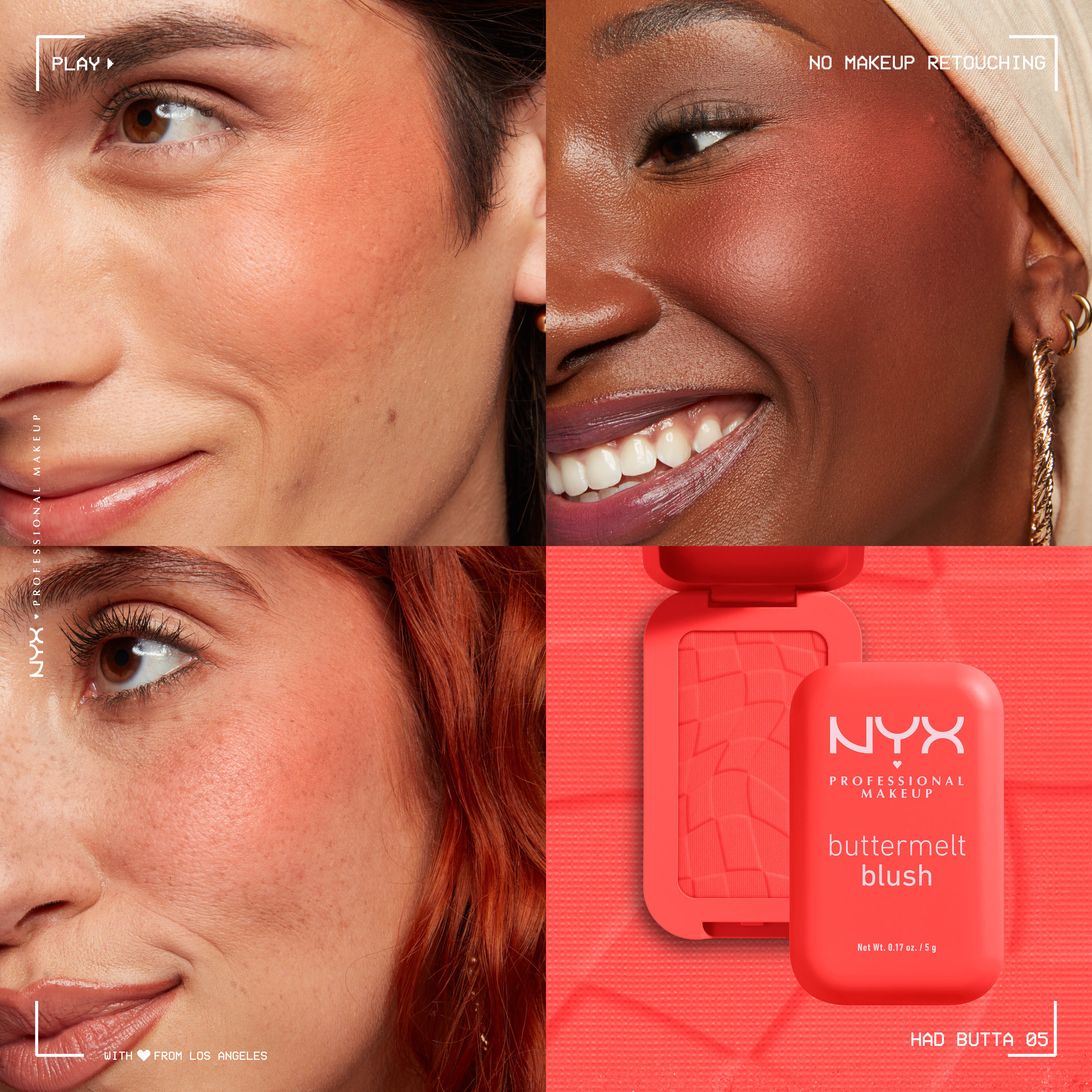 buttermelt blush shade grid