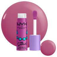 NYX Professional Makeup The Simpsons Fat Blush packshot with blush swatch and product packaging on a white background in shade 02 Lavender Sass