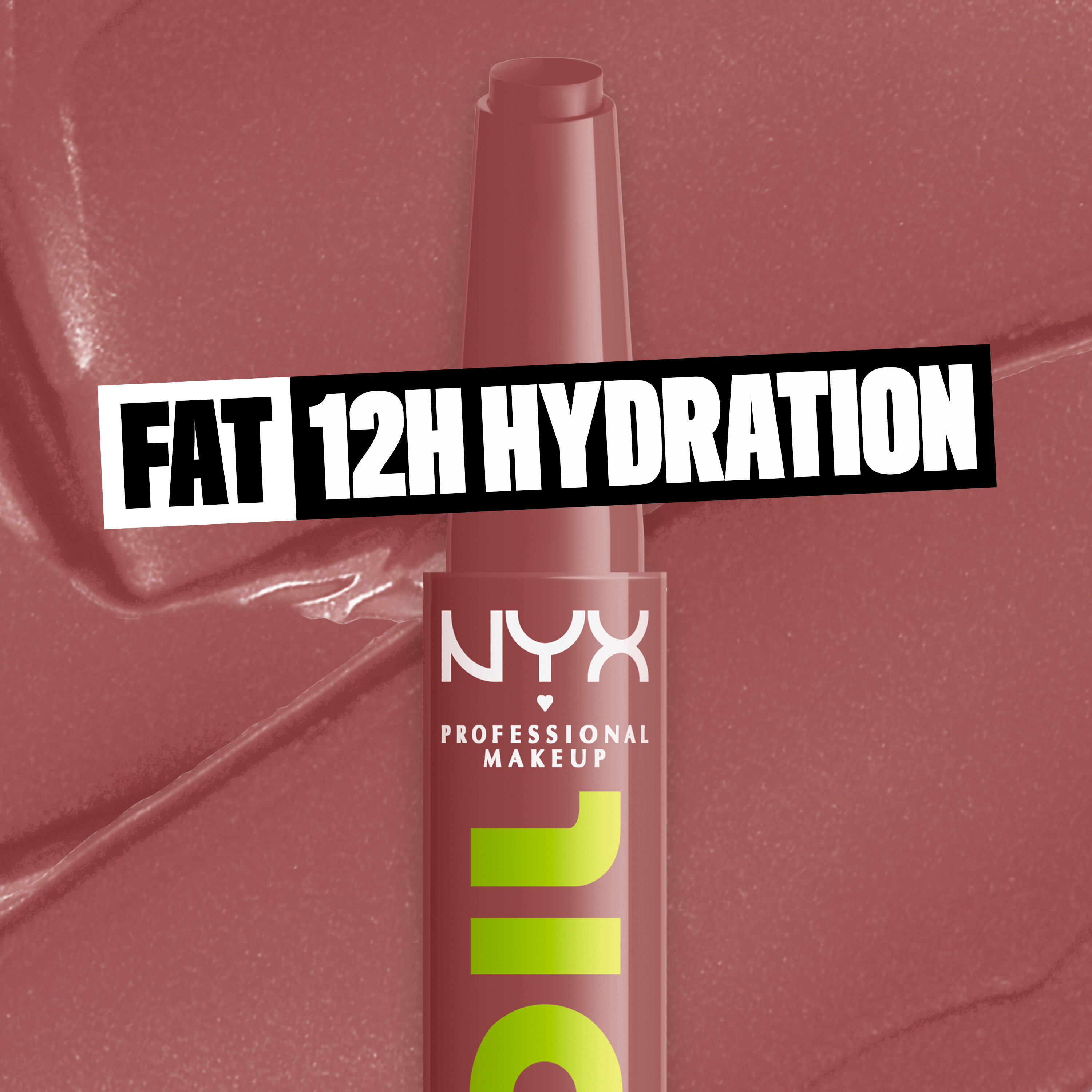 Close up of Fat Oil Slick Click in shade Profile Pic. Fat 12H Hydration