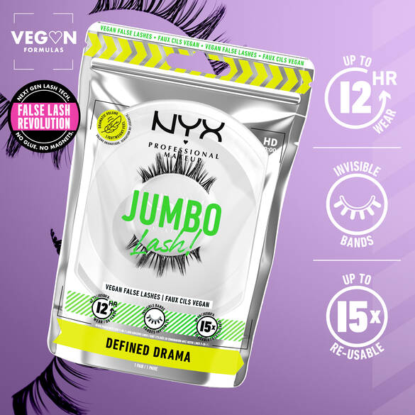 Jumbo lashes in 4 stackable styles