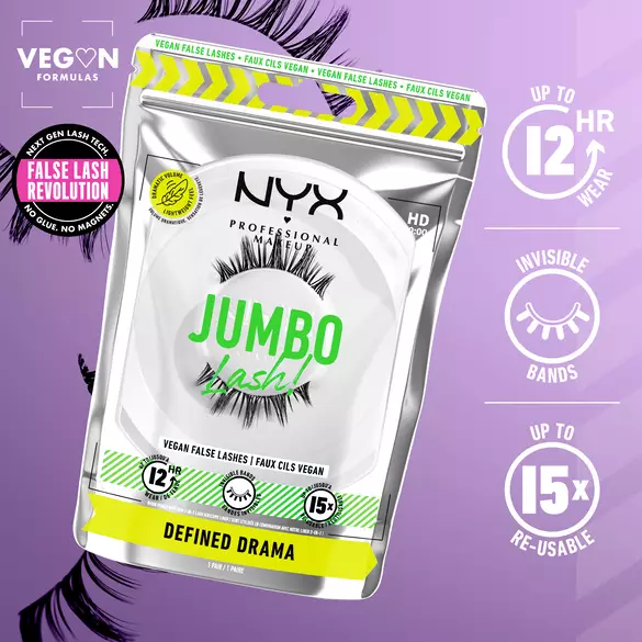 Jumbo lashes in 4 stackable styles