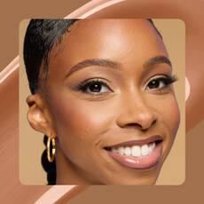 Close-up of model wearing Wonder Snatch(TM) Concealer in Shade 19 Nutmeg.