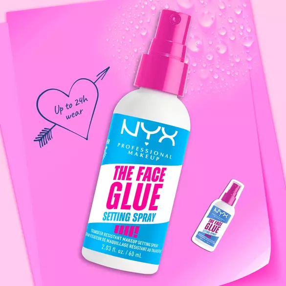 The Face Glue Setting Spray literally extends makeup wear to up to 24 hours,