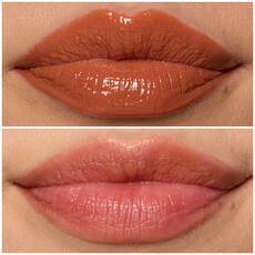 01 CARAMEL DRIP shade of Lip I.V. Hydrating Lip Gloss Stain for both shine and stain.