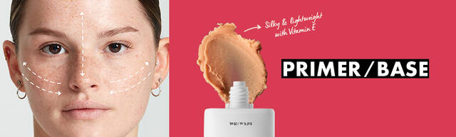 Woman with lines down her nose and across her cheekbones to show where to apply Pore Filler Primer
