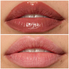 02 HYDRA-HONEY shade of Lip I.V. Hydrating Lip Gloss Stain for both shine and stain.